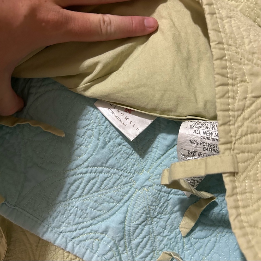 Springmaid quilted pillow shams